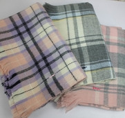 Есенно-зимен ежедневен дамски шал в три цвята