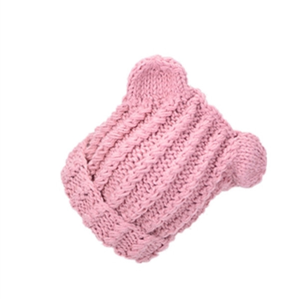 Семпла плетена шапка в два цвята