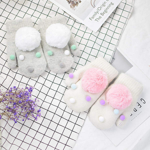 Παιδικά γάντια για κορίτσια και αγόρια με μπάλες