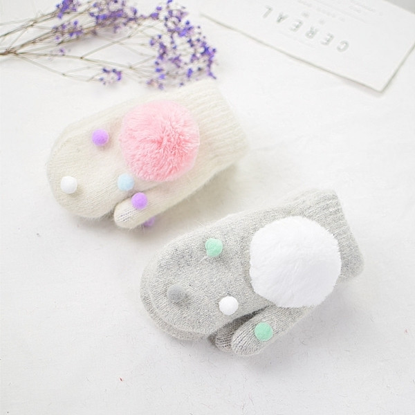 Παιδικά γάντια για κορίτσια και αγόρια με μπάλες