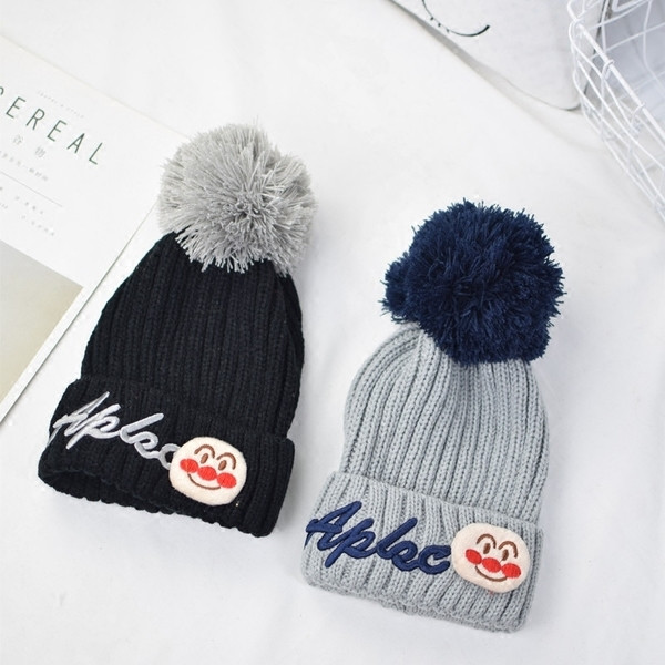 Зимна детска шапка за момичета и момчета и пух