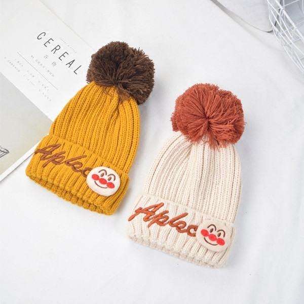 Зимна детска шапка за момичета и момчета и пух