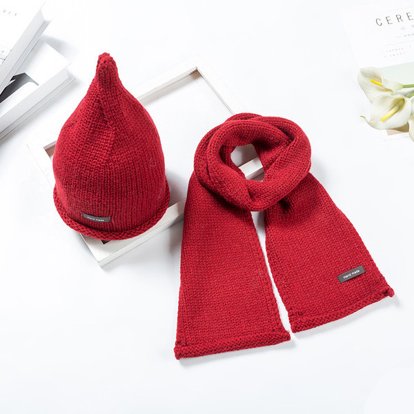 Зимен детски комплект - шал + шапка в различни цветове