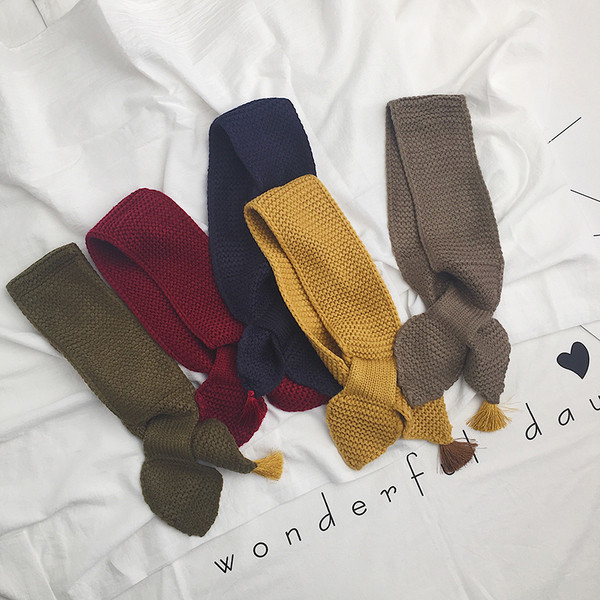 Семпъл плетен шал за деца в два цвята