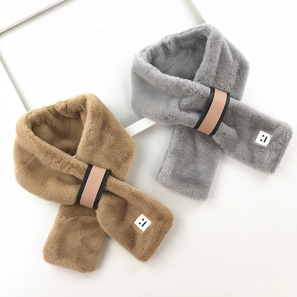 Плюшен детски шал за момичета и момчета в шест цвята