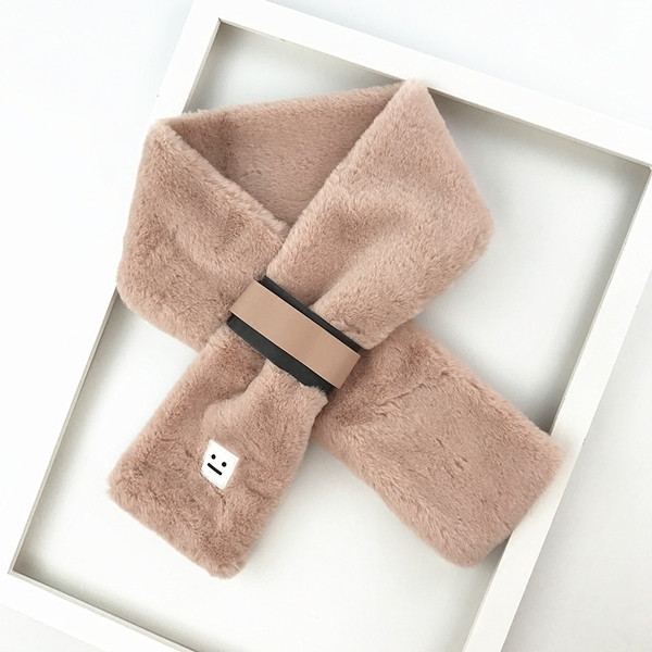 Плюшен детски шал за момичета и момчета в шест цвята