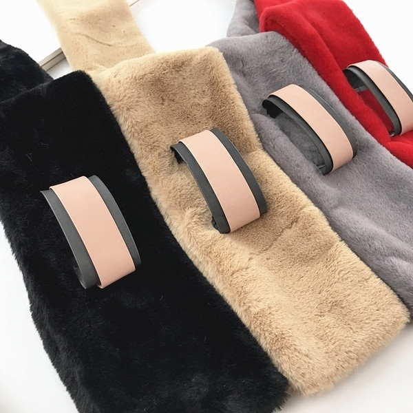 Плюшен детски шал за момичета и момчета в шест цвята