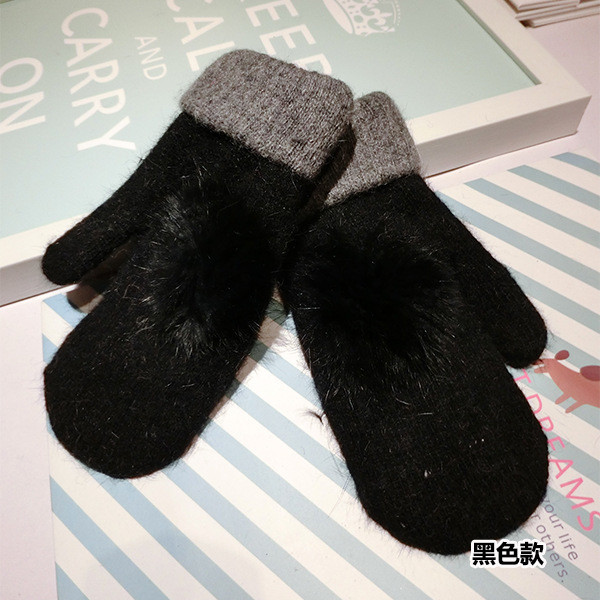 Дамски зимни ръкавици с пухче в много цветове