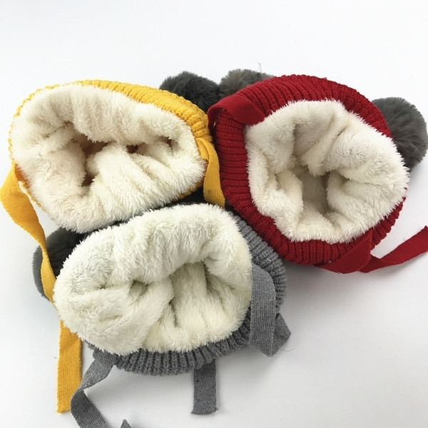 Χειμερινό καπέλο για αγόρια και κορίτσια με δεσμούς και κάτω