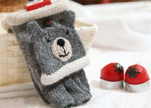 Зимни детски унисекс ръкавици с апликация в три цвята