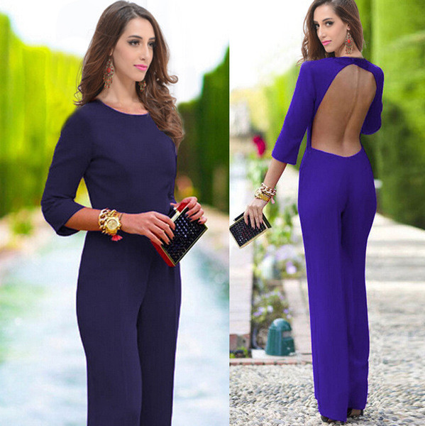 Κομψές γυναικείες φόρμες σε τέσσερα χρώματα και γυμνή πλάτη