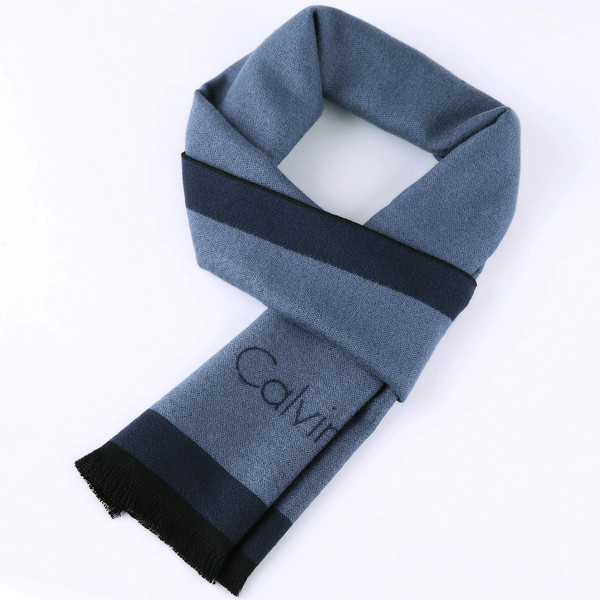 Елегантен мъжки есенно-зимен шал в сив цвят