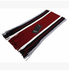 Спортно-елегантен ежедневен мъжки шал с ресни в няколко цвята