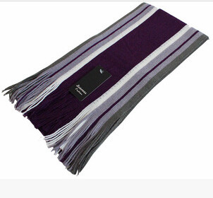 Спортно-елегантен ежедневен мъжки шал с ресни в няколко цвята