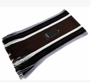 Спортно-елегантен ежедневен мъжки шал с ресни в няколко цвята