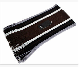 Спортно-елегантен ежедневен мъжки шал с ресни в няколко цвята