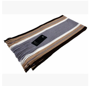 Спортно-елегантен ежедневен мъжки шал с ресни в няколко цвята