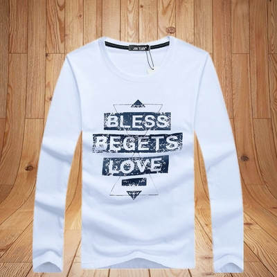 Αθλητική-κομψή μπλούζα ανδρών με τετράχρωμη επιγραφή