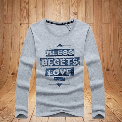 Αθλητική-κομψή μπλούζα ανδρών με τετράχρωμη επιγραφή