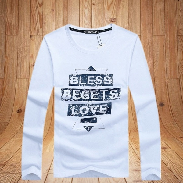 Αθλητική-κομψή μπλούζα ανδρών με τετράχρωμη επιγραφή