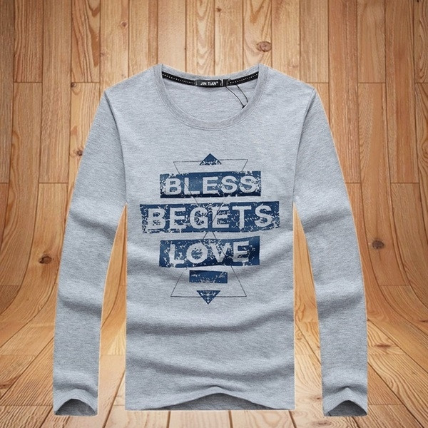 Αθλητική-κομψή μπλούζα ανδρών με τετράχρωμη επιγραφή