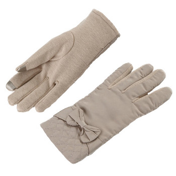 Дамски зимни ръкавици с панделка