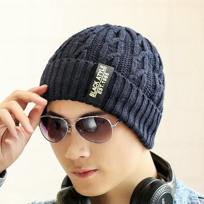 Χειμερινό πλεκτό καπέλο για άντρες σε πολλές αποχρώσεις