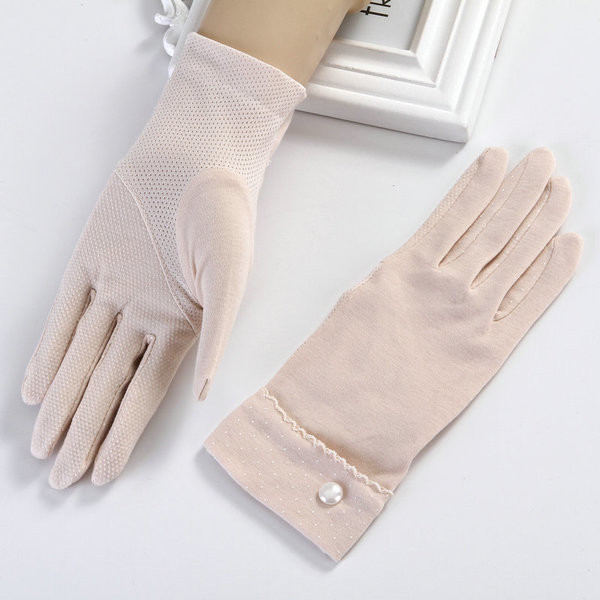 Елегантни дамски топли ръкавици с декорация