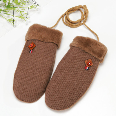 Зимни плетени дамски ръкавици в пет цвята