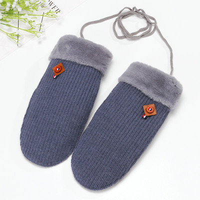 Зимни плетени дамски ръкавици в пет цвята