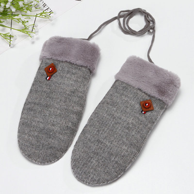 Зимни плетени дамски ръкавици в пет цвята