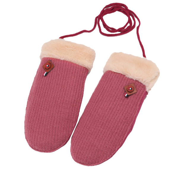 Зимни плетени дамски ръкавици в пет цвята