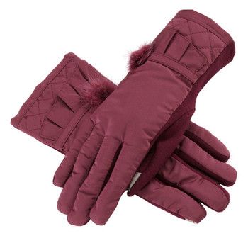 Κυρίες γάντια χειμώνα με κορδέλα σε διάφορα χρώματα