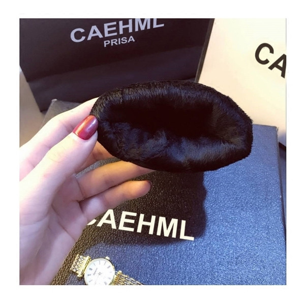 Γάντια κυρίες μαύρα με ιμάντα