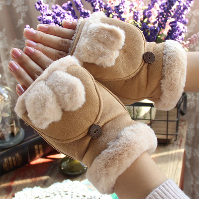 Топли дамски ръкавици без пръсти в различни цветове и модели