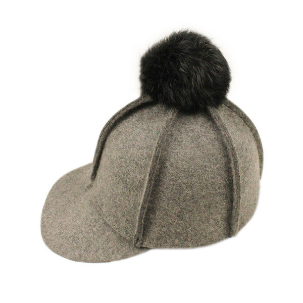 Καπέλο φθινοπώρου-χειμώνα με κουκούλα και χνούδι σε τρία χρώματα