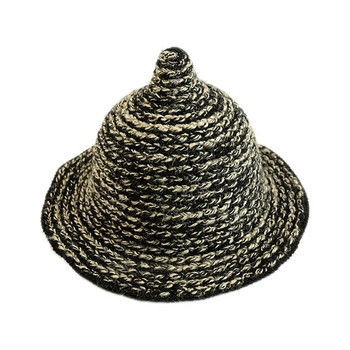 Πλεκτό καπέλο χειμωνιάτικου καπέλου σε δύο χρώματα