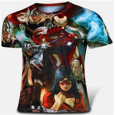 Ανδρικό κοντό μανίκι κορυφαίο κοστούμι κατάλληλο για αθλήματα ή γυμναστήριο με χαρακτήρες κινουμένων σχεδίων, πολλά μοντέλα