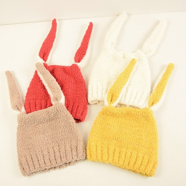 Παιδικό πλεκτό χειμερινό καπέλο με τέσσερα αυτιά