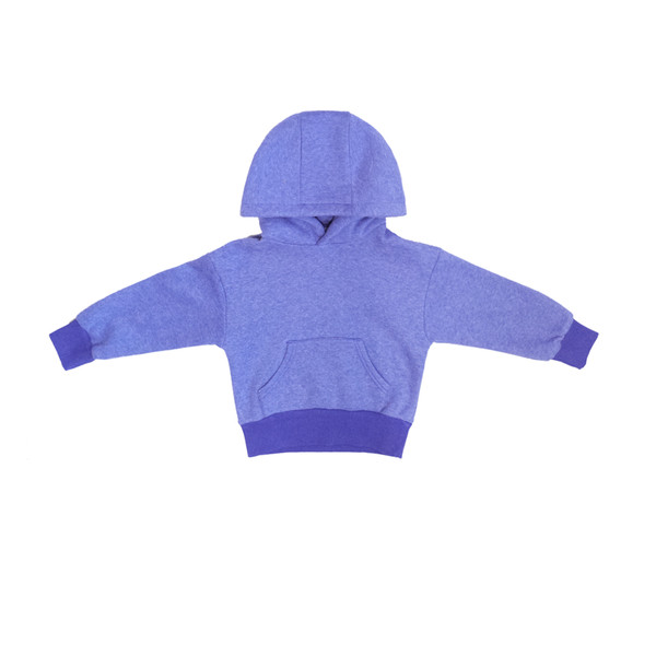 Детски унисекс ежедневен суичър с качулка и джоб в червен и син цвят