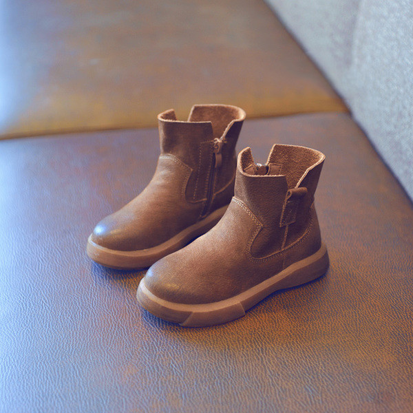 Ζεστές μπότες unisex για παιδιά με επίπεδη σόλα σε δύο χρώματα