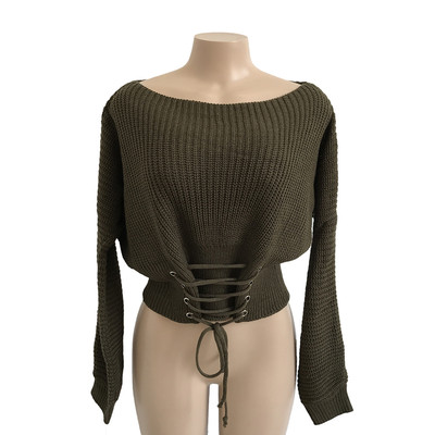 Φανταχτερό πουλόβερ κυρίες χειμώνα με ενδιαφέρουσες δεσμούς