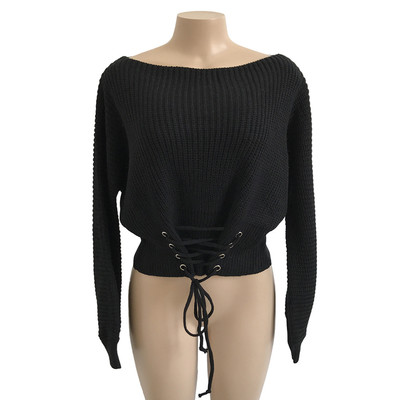 Φανταχτερό πουλόβερ κυρίες χειμώνα με ενδιαφέρουσες δεσμούς