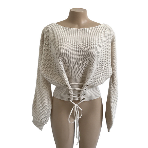 Φανταχτερό πουλόβερ κυρίες χειμώνα με ενδιαφέρουσες δεσμούς