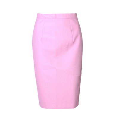 Стилна дамска кожена пола с висока талия в няколко цвята