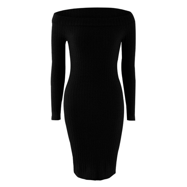 Αθλητικό κομψό γυναικείο φόρεμα με κορδέλα και μαύρο χρώμα