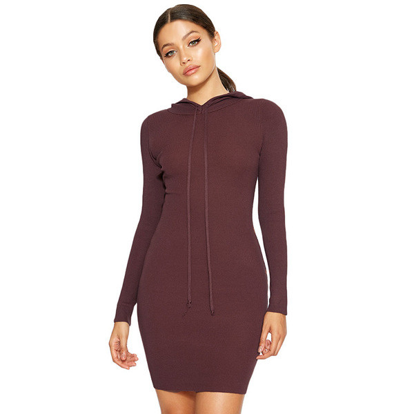 Καθημερινή αθλητική κυρία φόρεμα με κουκούλα και γραβάτες