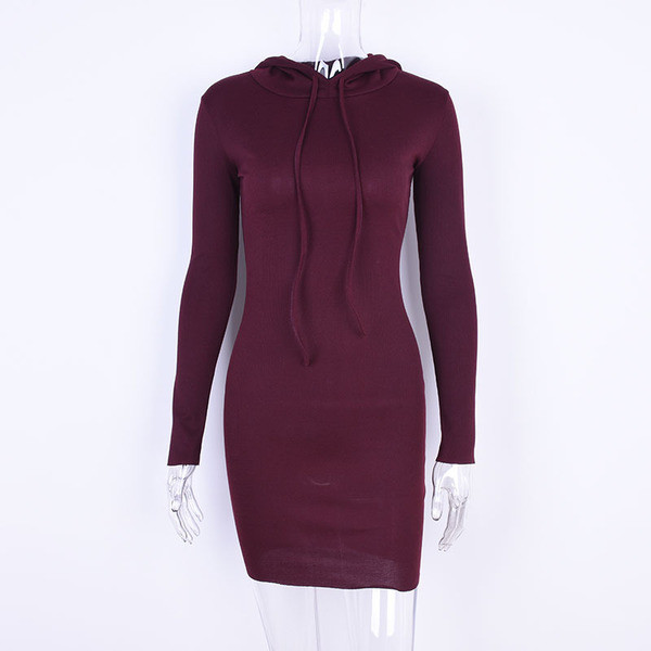 Καθημερινή αθλητική κυρία φόρεμα με κουκούλα και γραβάτες