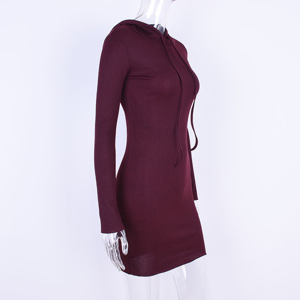 Καθημερινή αθλητική κυρία φόρεμα με κουκούλα και γραβάτες