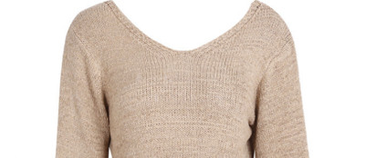 Μοντέρνο, καθημερινό πουλόβερ κυρίες με φαρδιά μανίκια με τρίχρωμους δεσμούς